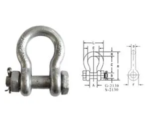 G2130 US BOLT TYPE ANCHOR SHACKLE